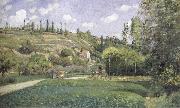 Camille Pissarro A cowherd on the route du Chou,Pontoise Germany oil painting artist